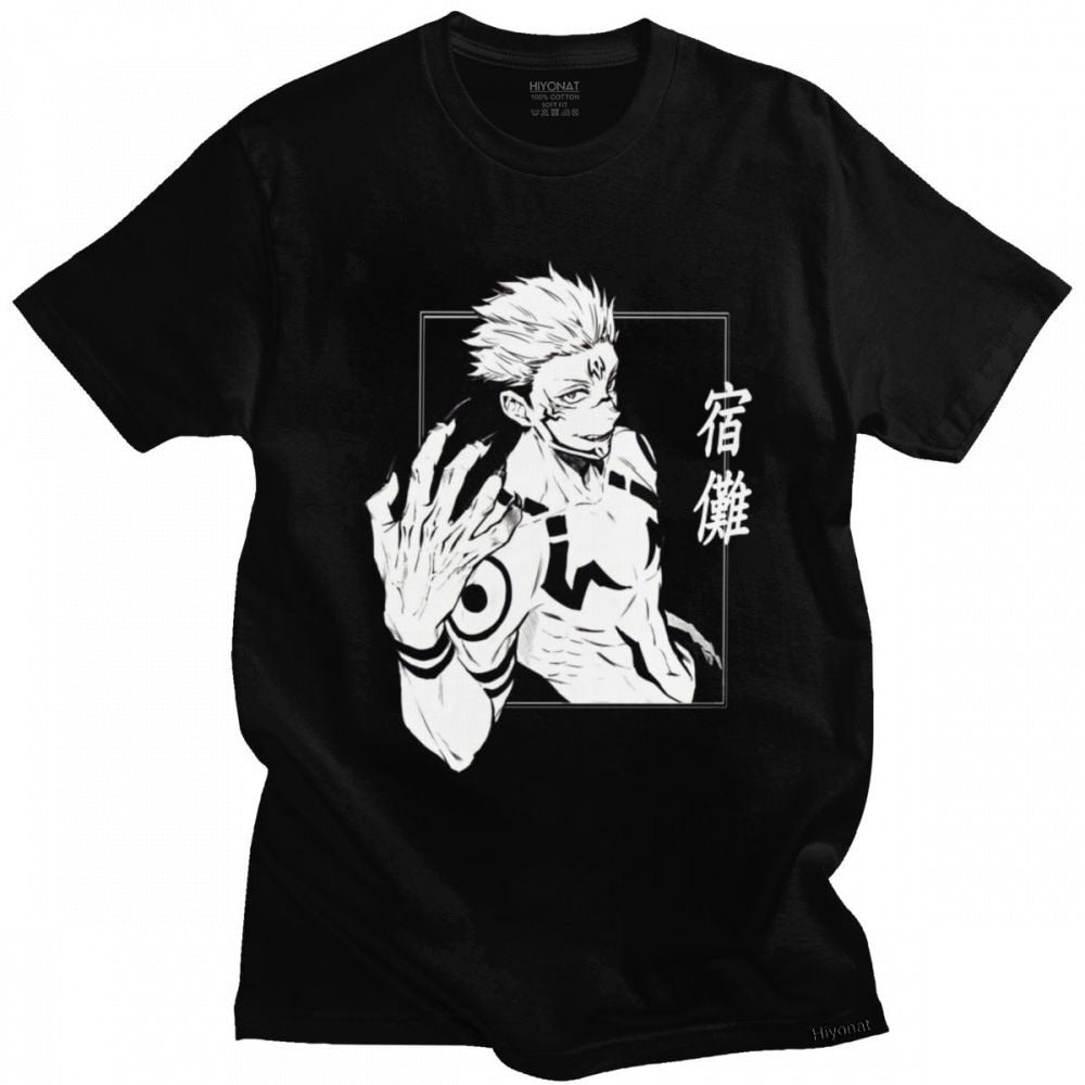 Sukuna Jujutsu Kaisen Unisex T-Shirt L31 Men Black White Tshirt